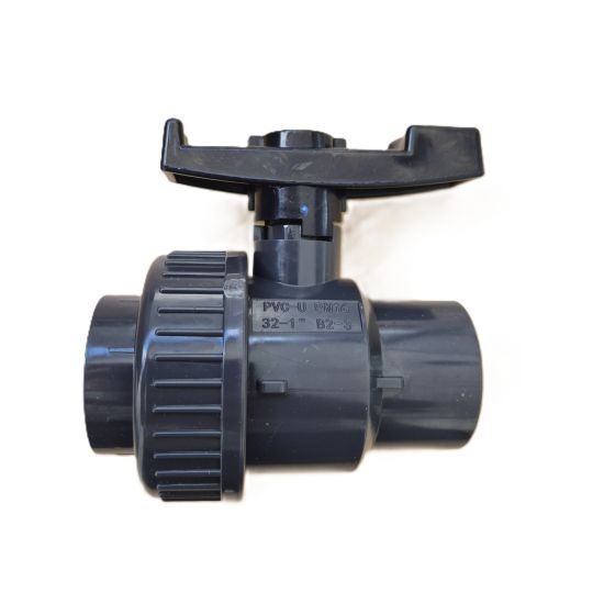 VALVE BALL PVC THREADED SINGLE UNION 3/4